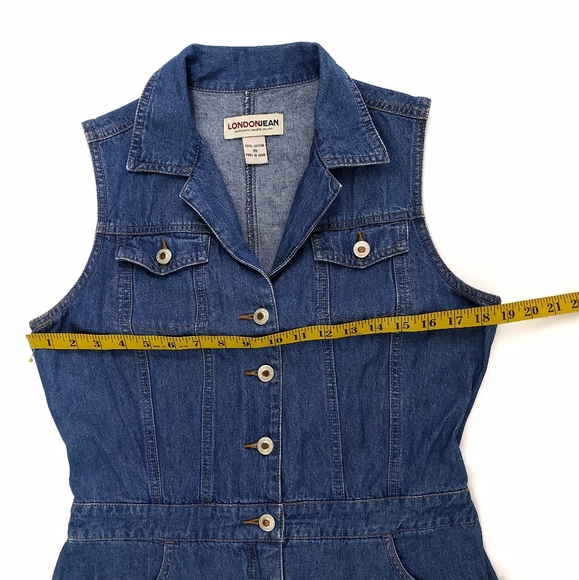 VS London Jean 10 Vintage Cotton Denim Romper F - Picture 6 of 9